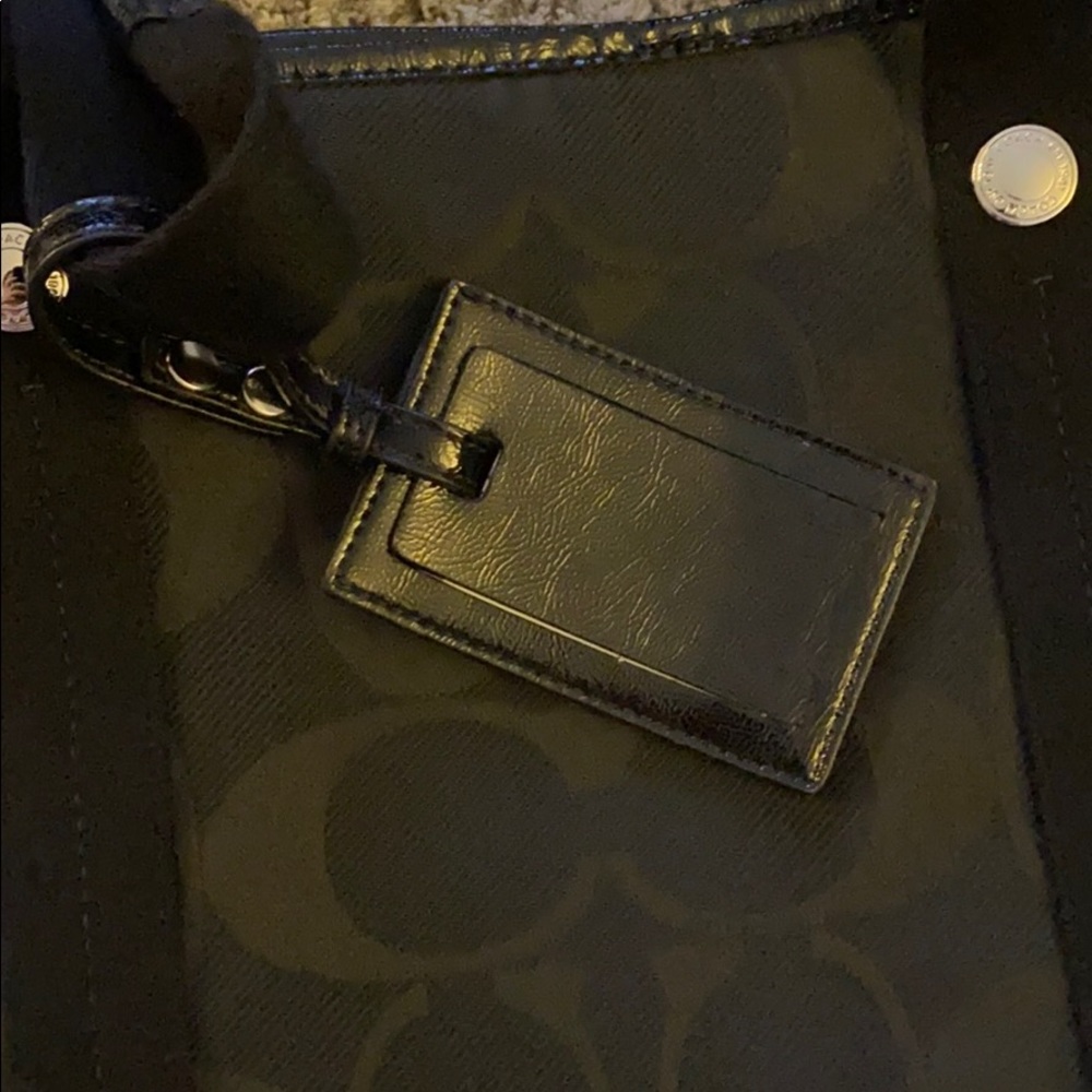 Coach Black Signature Tote with Adjustable Strap - Picture 5 of 8